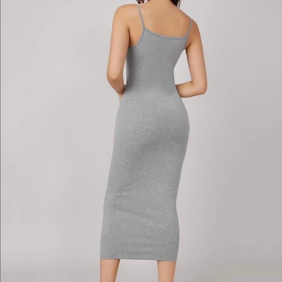 Basic dress tank long gray white maxi women - Picture 6 of 13